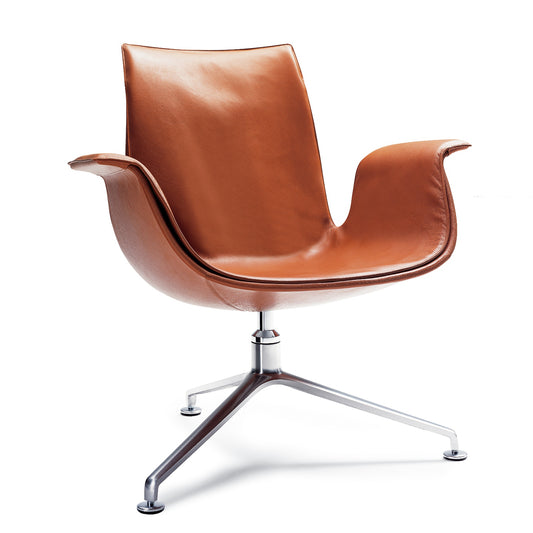 FK Lounge Bucket Chair | Cognac Ellen 1225 Leather Full Upholstery
