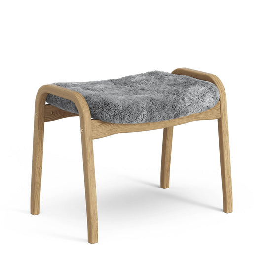 Lamino Footstool | Sheepskin Scandi Grey