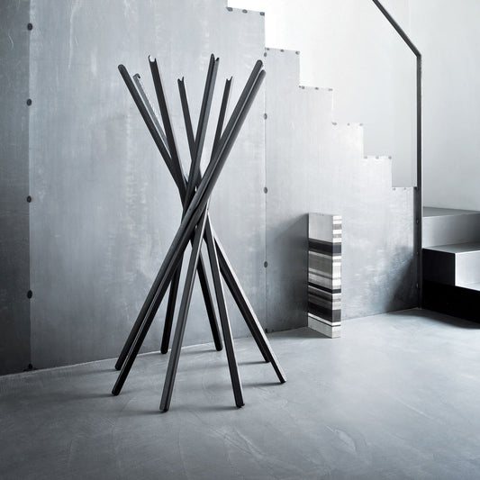 Sciangai Coat Stand | Black Varnished Ash