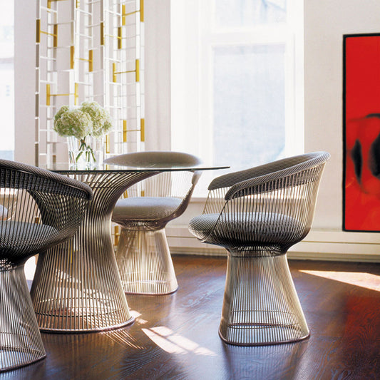 Platner Side Chair | Ivory Circa Upholstered Seat