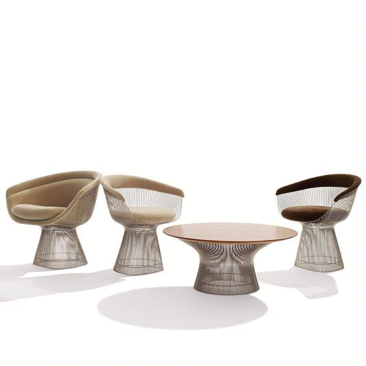 Platner Side Chair | Camel Circa Upholstered Seat