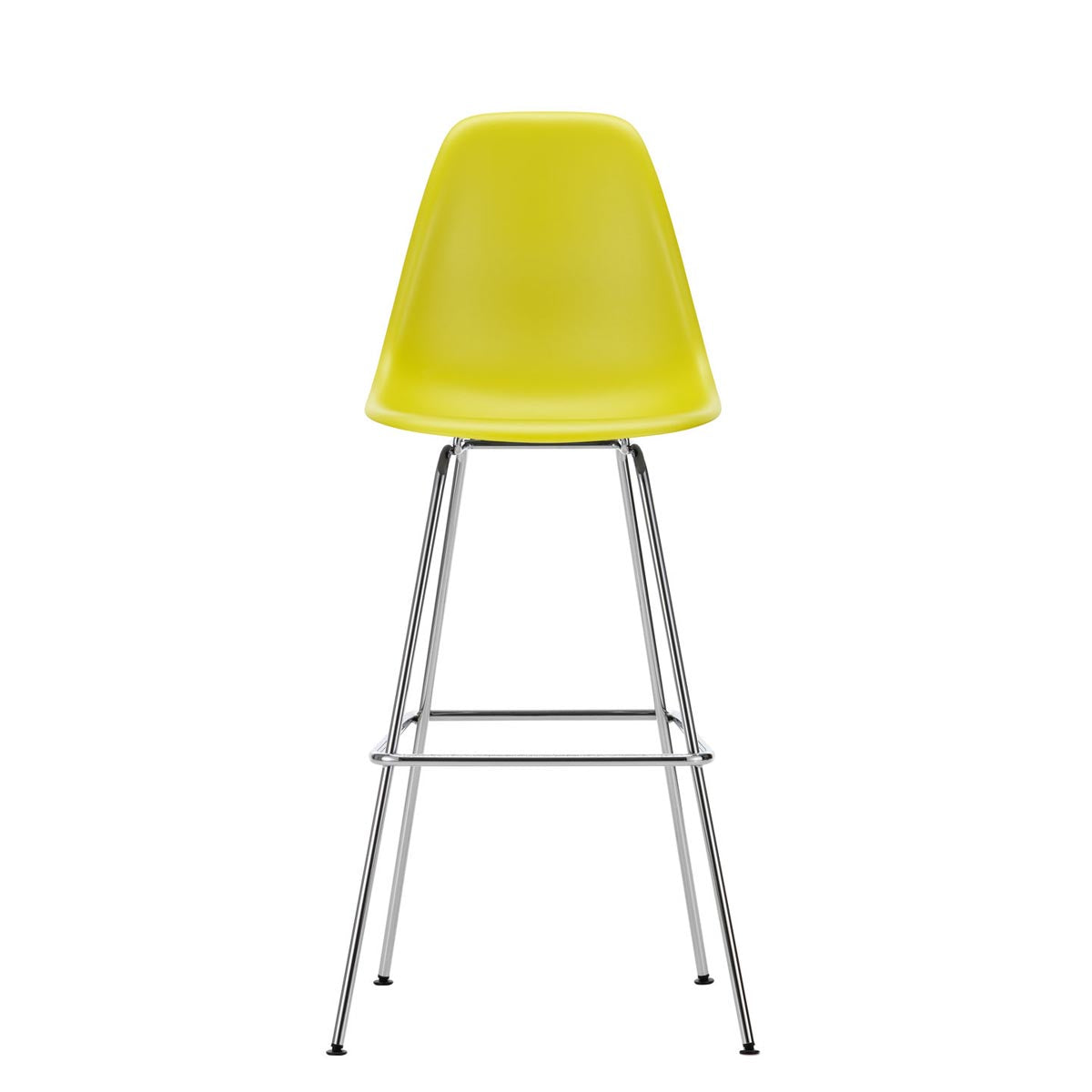 Eames Plastic Stool High | Polypropylene Seat Shell in Mustard