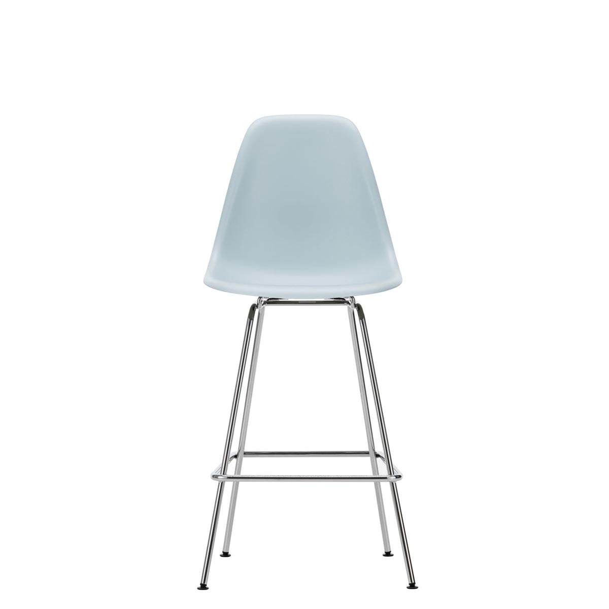Eames Plastic Stool Medium | Polypropylene Seat Shell in Ice Grey