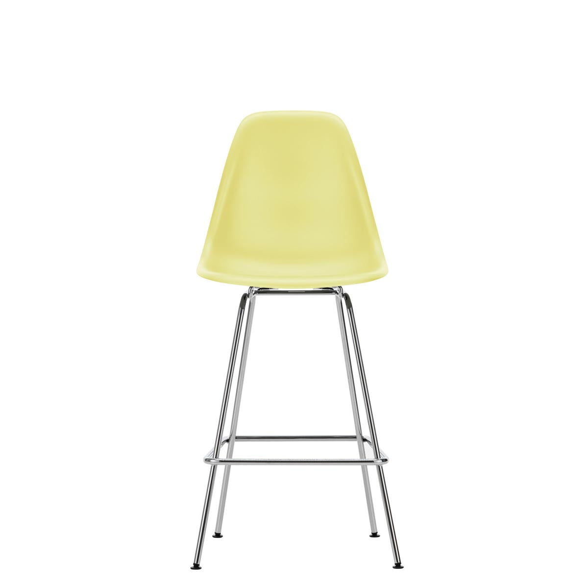 Eames Plastic Stool Medium | Polypropylene Seat Shell in Citron
