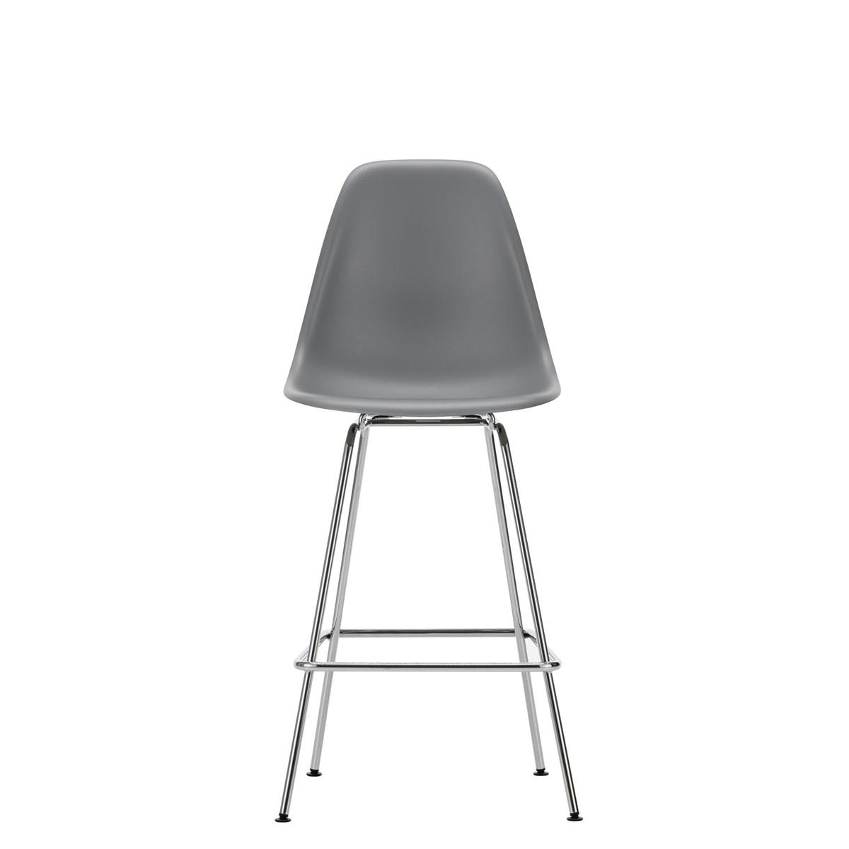 Eames Plastic Stool Medium | Polypropylene Seat Shell in Granite Grey