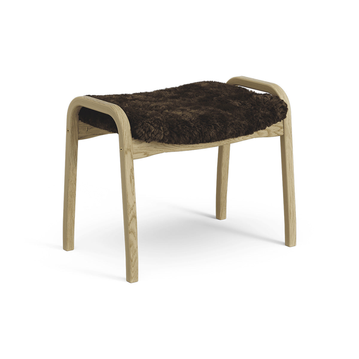Lamino Footstool | Sheepskin Espresso
