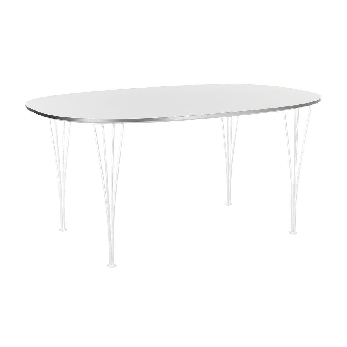 Superellipse Dining Table | White Laminate Top