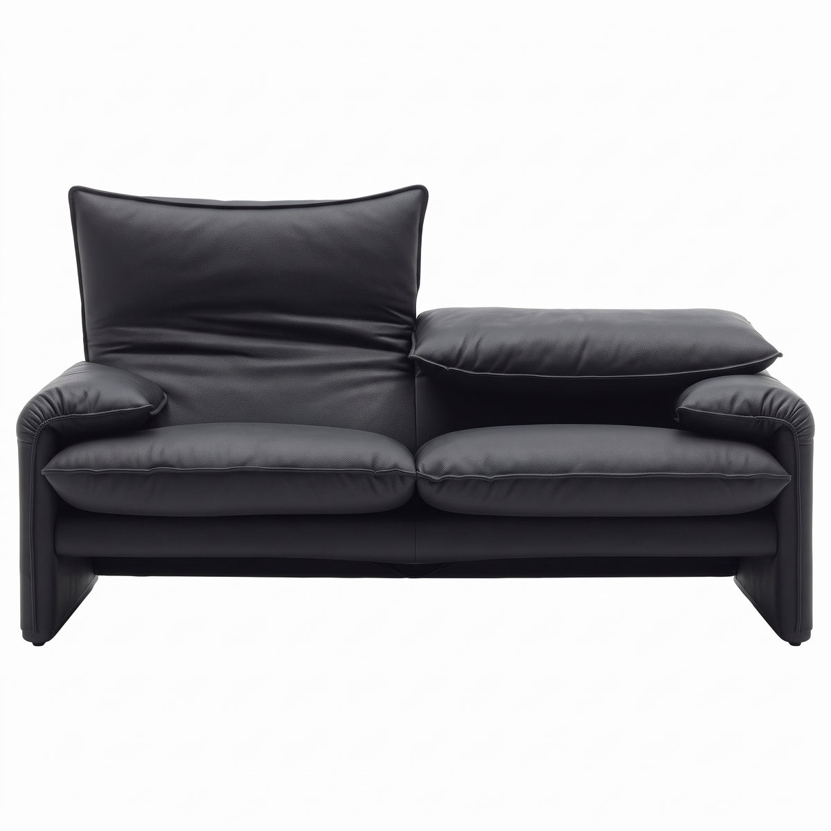 Maralunga 40 2 Seat Sofa 1900mm | Pelle Scozia 13X606 Black Leather - Generated