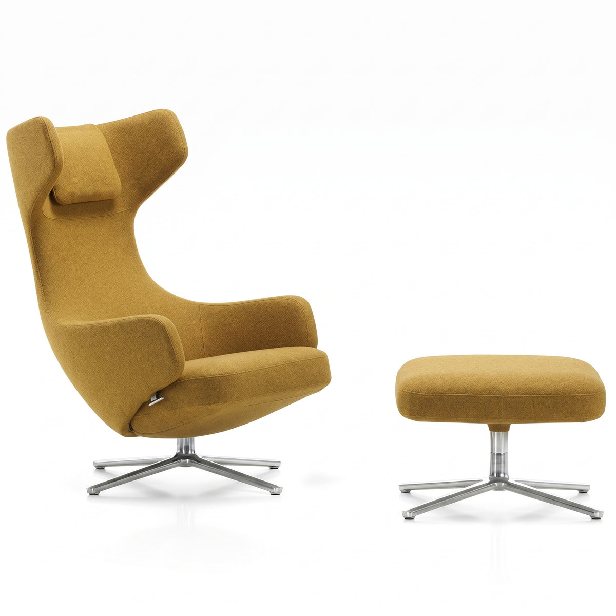 Grand Repos Lounge Chair & Ottoman | Cosy 14 Canola Wool Upholstery - Generated