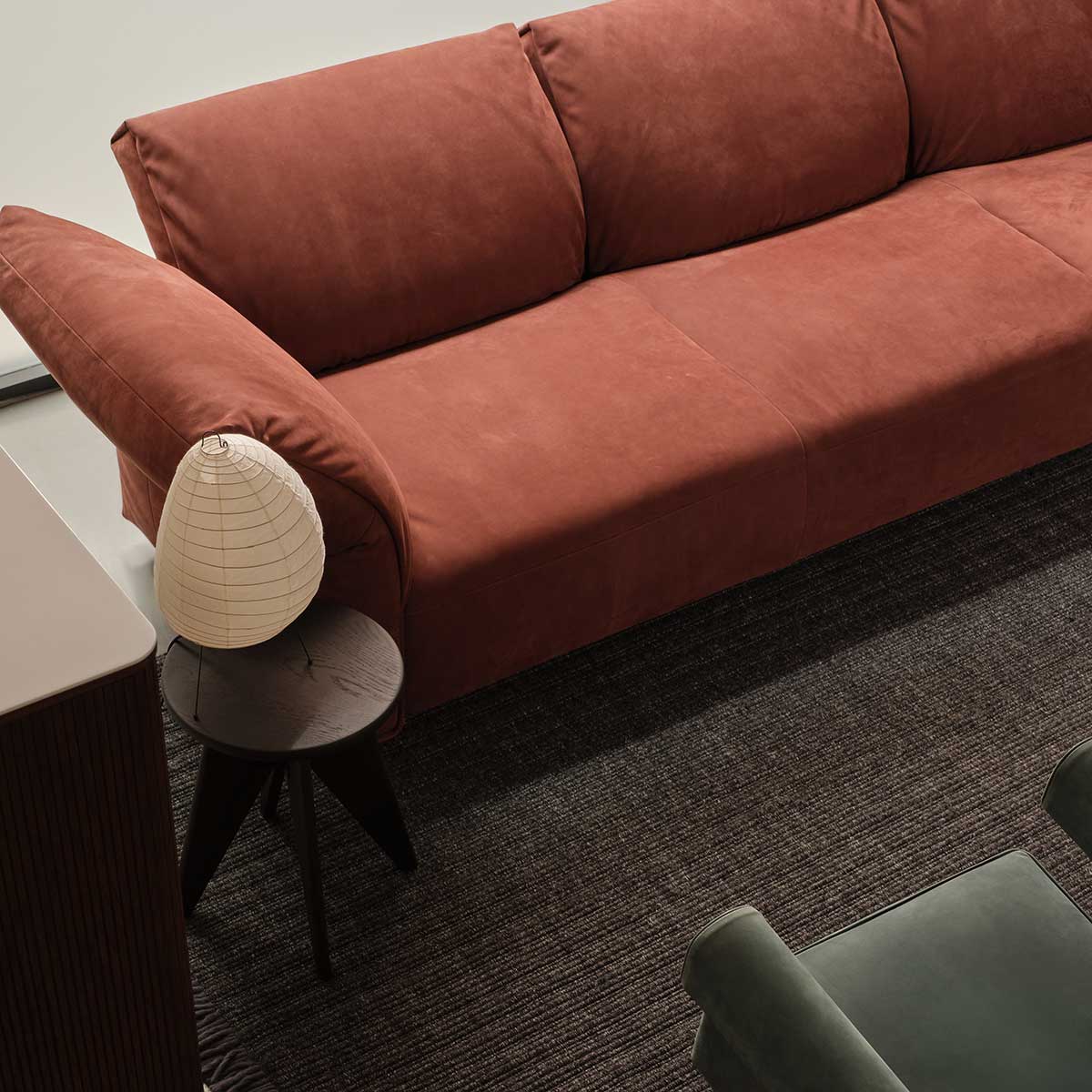 Molamisa 3 Seat Sofa | Sumach 1486 Velvet Leather