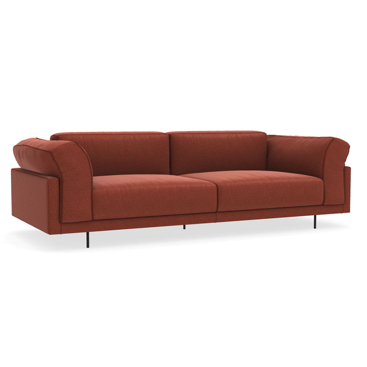 Echoo Sofa 222cm | Brick Red 36 Tosca Upholstery