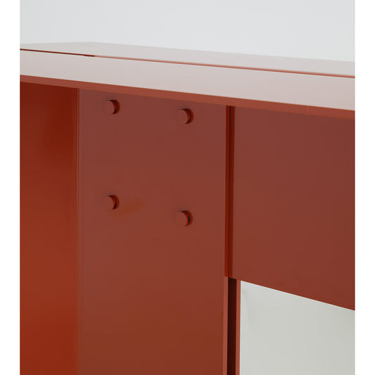 Origata Console | Glossy Siena Orange Lacquered Metal