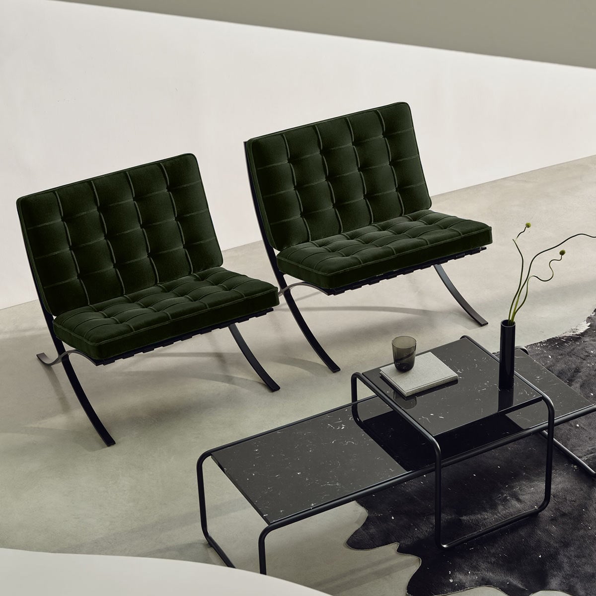 Barcelona Chair Relax | Dark Green Iseo Velvet