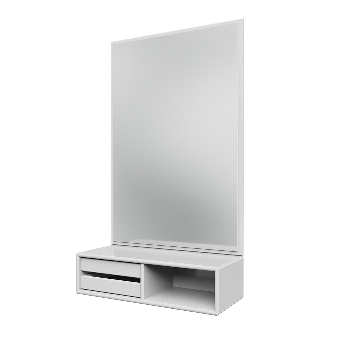 Glance Mirror and Shelf | White 101 Lacquer