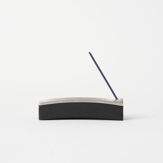 Ellipse Segment Incense Burner Set | Black Oak and Steel