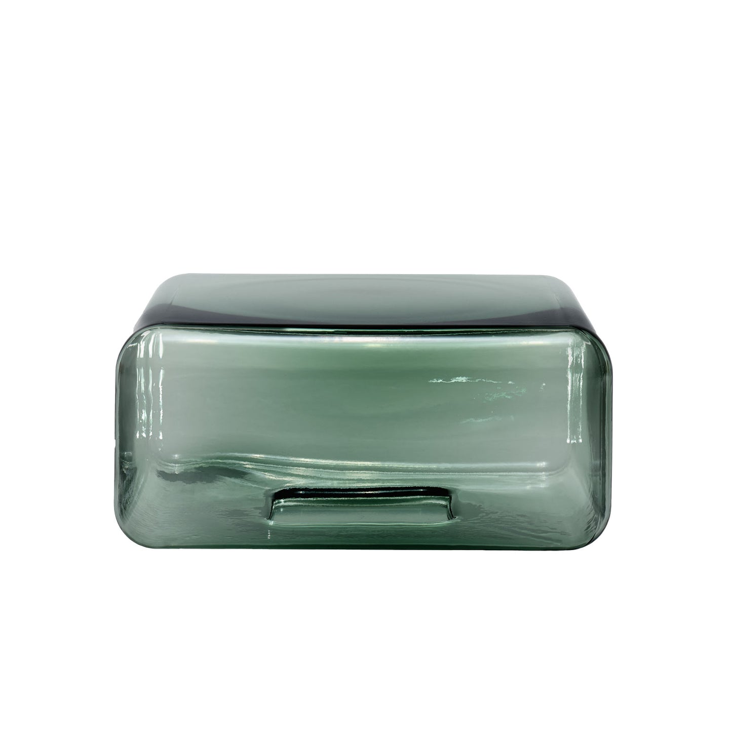 Lokum Coffee Table | Petrol Green Blown Glass VT25 Low Square