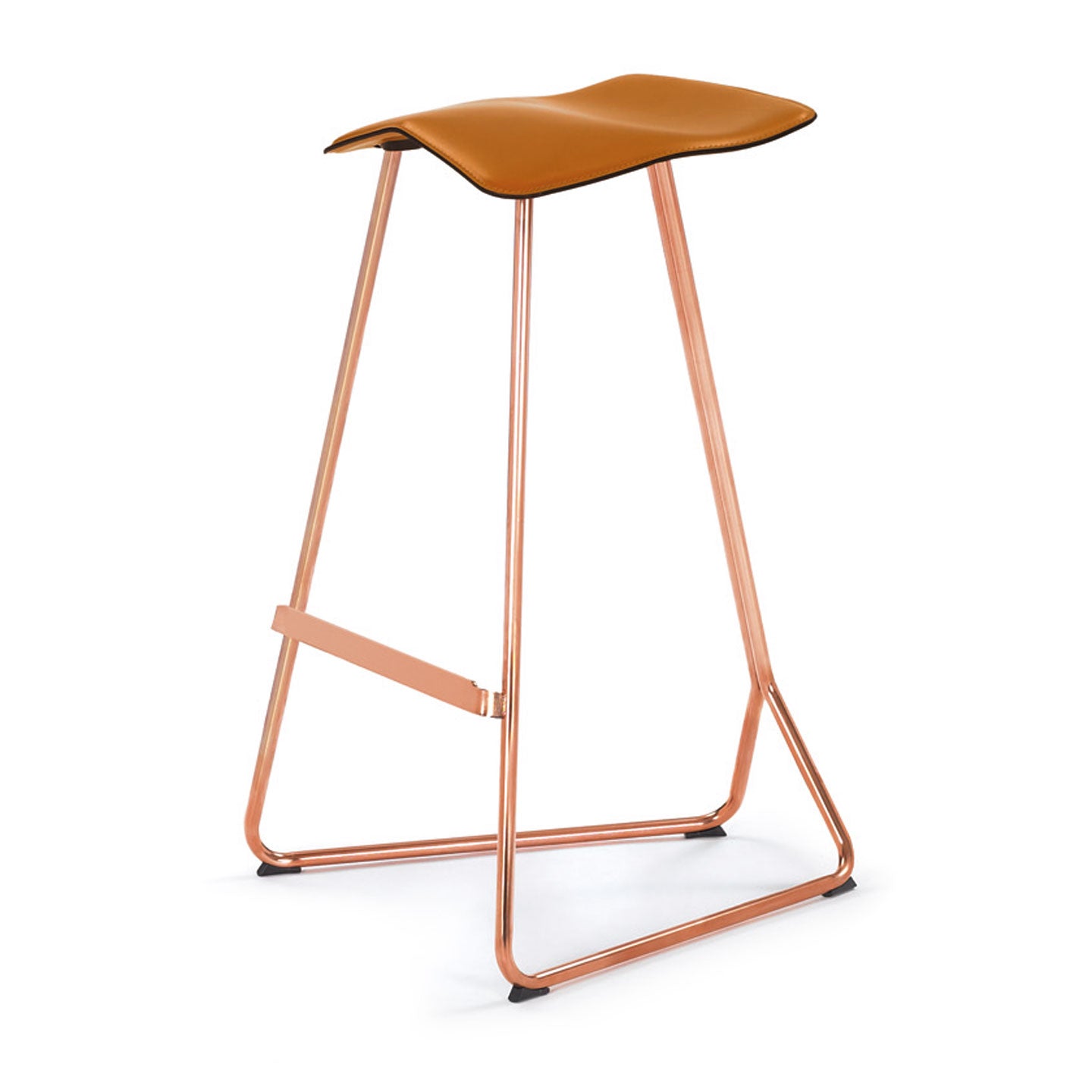 Triton Bar Stool | Caramel Leather Seat