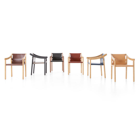 905 Chair | Blue Saddle Leather Seat and Back