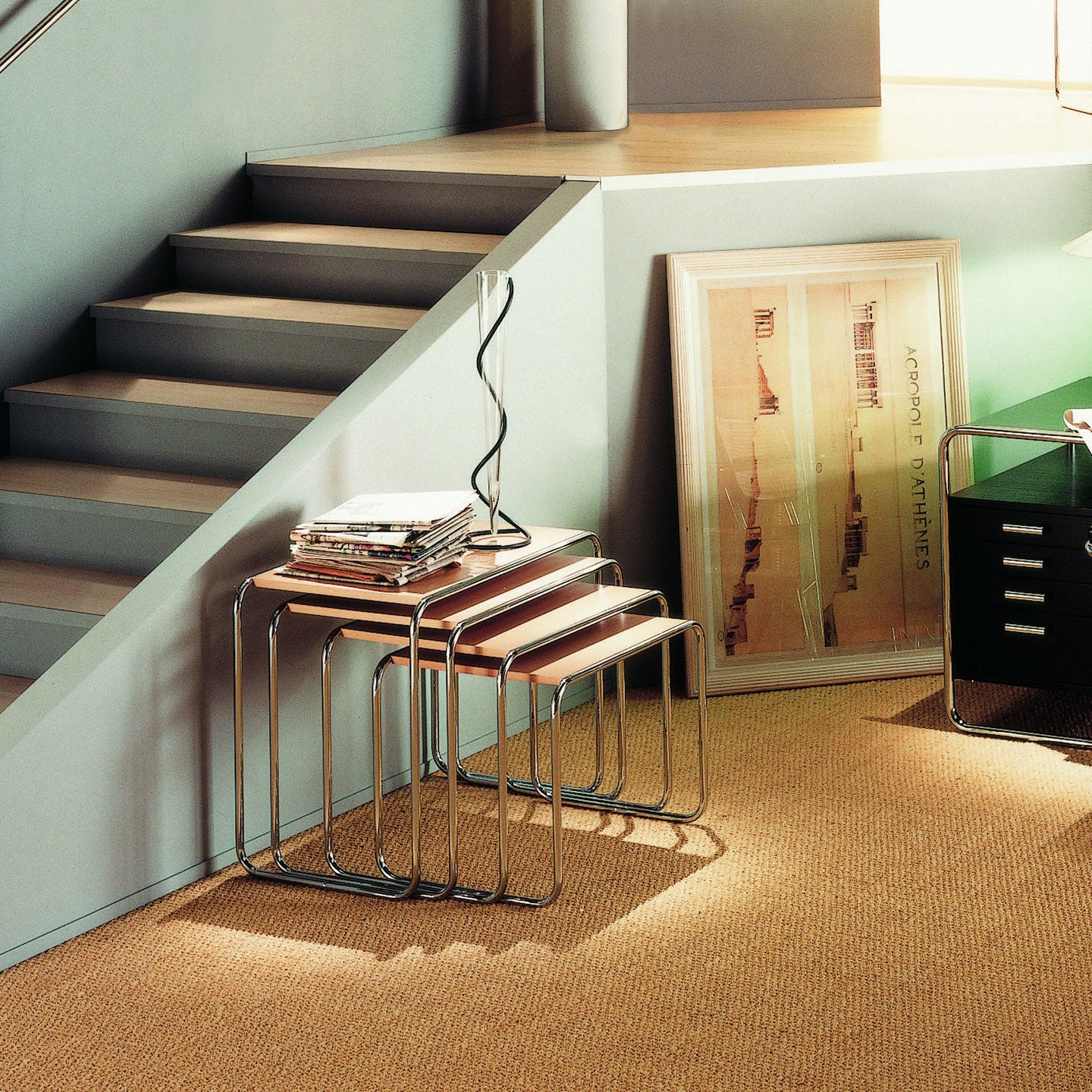 B 9 Nest of Tables | Black Lacquer