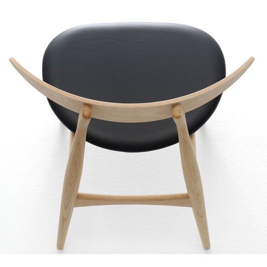 CH33 Chair Leather Seat | Seat in Loke Leather 7150 Black