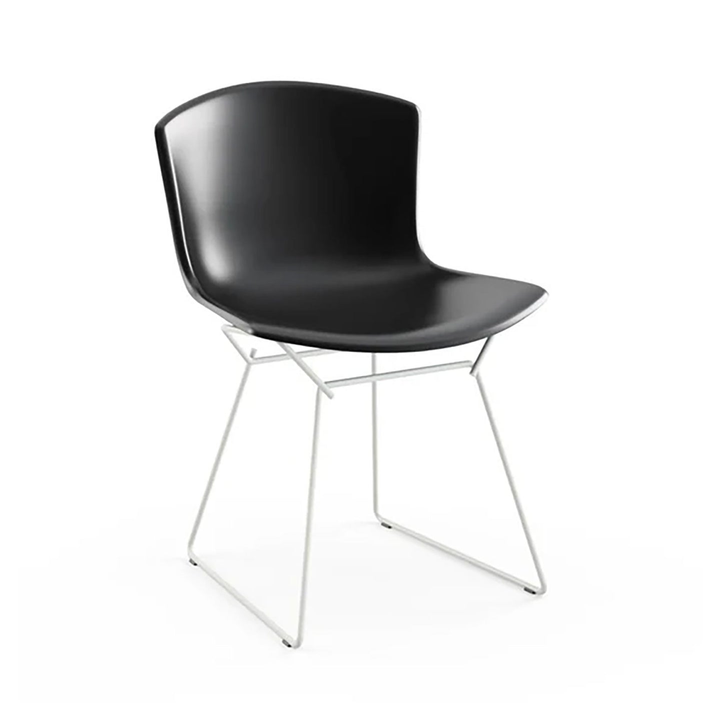 Bertoia Plastic Side Chair | Black Polypropylene Seat