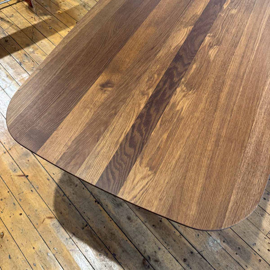 Ex Display Kia's Dining Table with Extension Leaf | Smoked Oak
