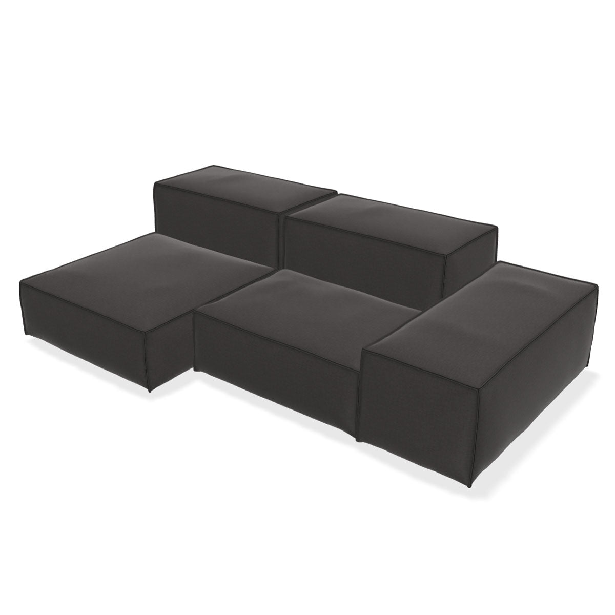 Extrasoft Sofa Small Configuration | Tosca 04 Grey Fabric