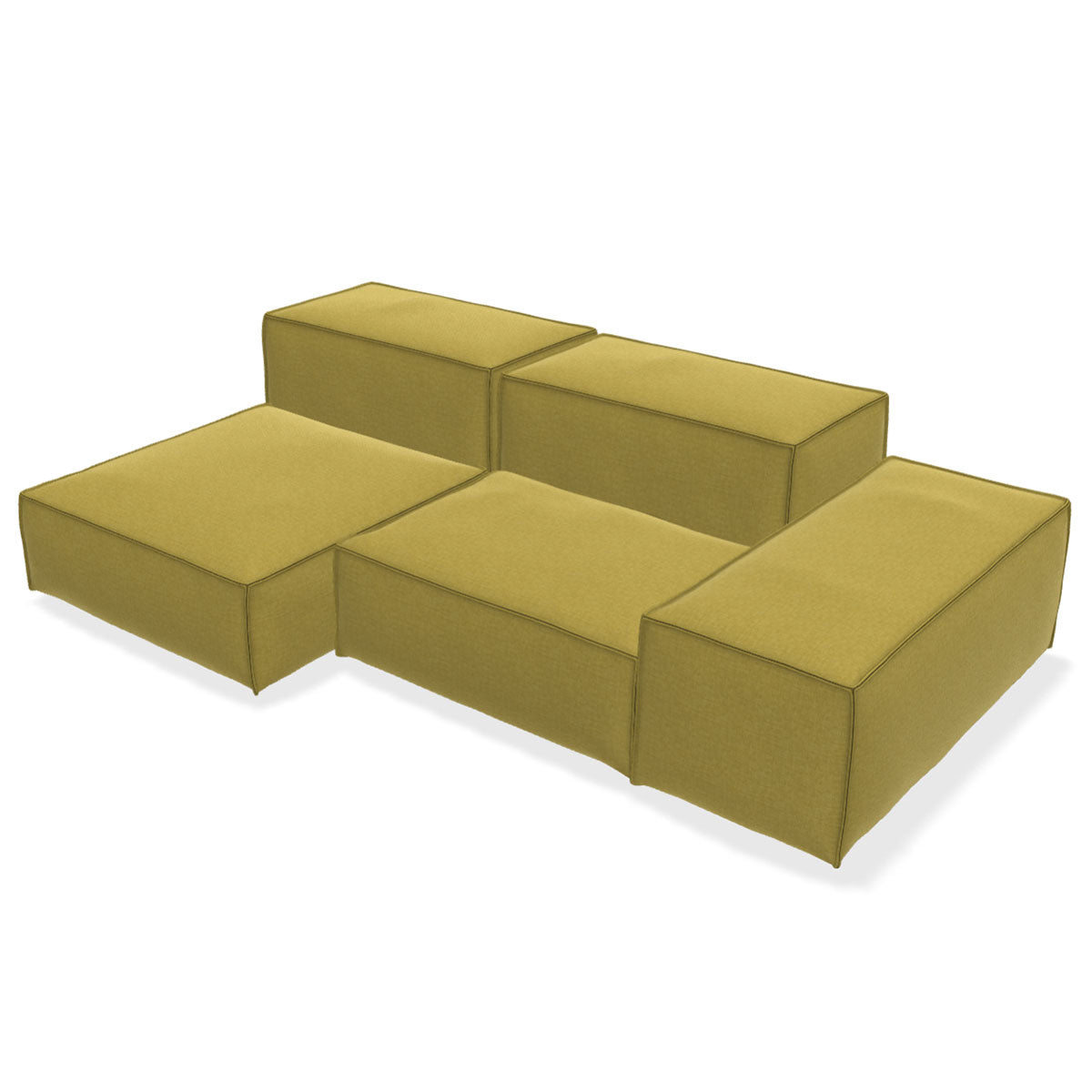 Extrasoft Sofa Small Configuration | Tosca 45 Acid Green Fabric