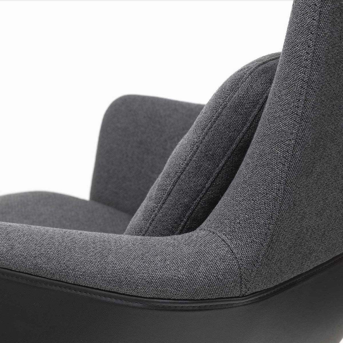 Grand Relax Lounge Chair & Ottoman | Nero Forte Leather Carbon Black Dumet 33