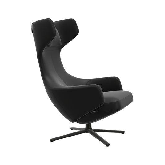 Grand Repos Lounge Chair | Premium Leather Asphalt 67