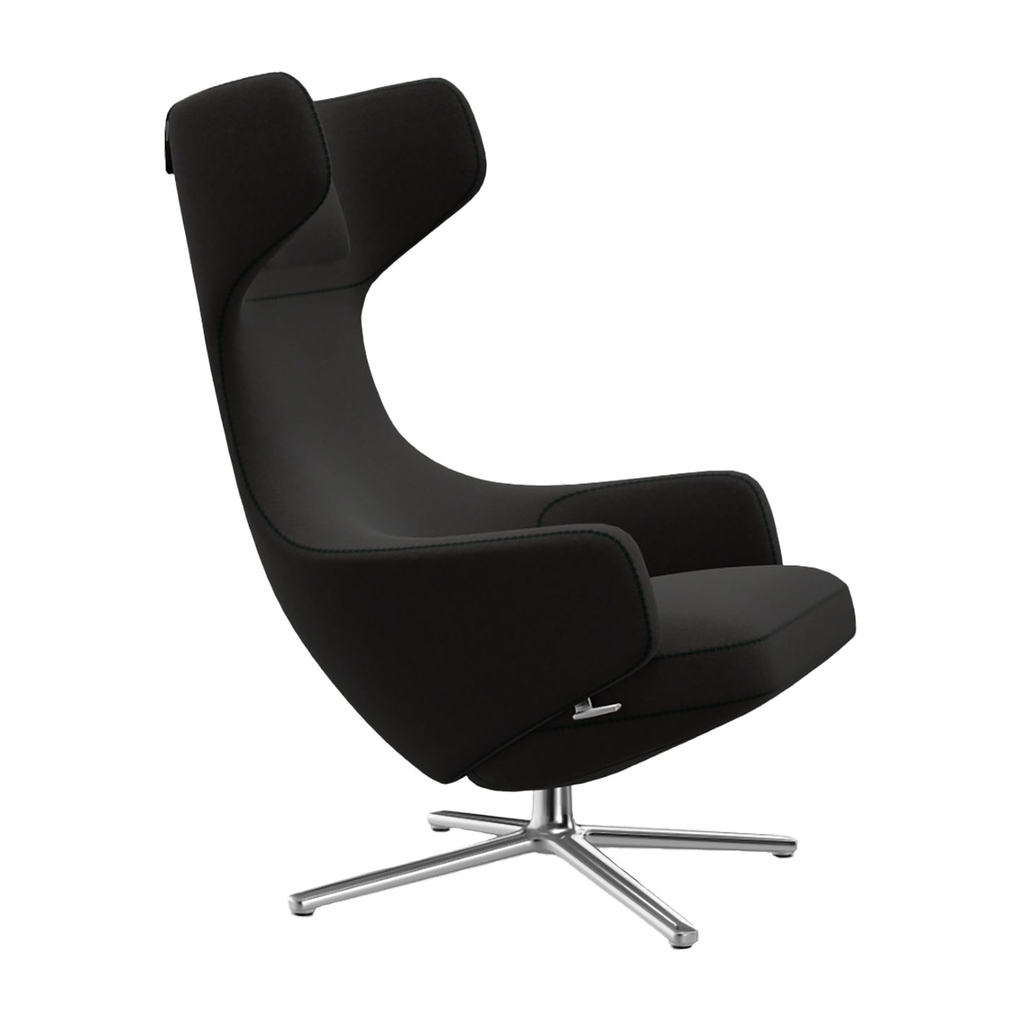 Grand Repos Lounge Chair | Cosy 11 Merino Black Wool Upholstery