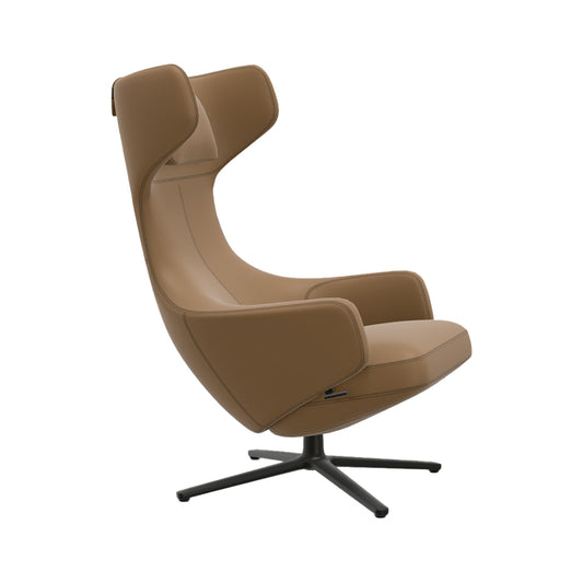 Grand Repos Lounge Chair | Premium Leather Ochre 62