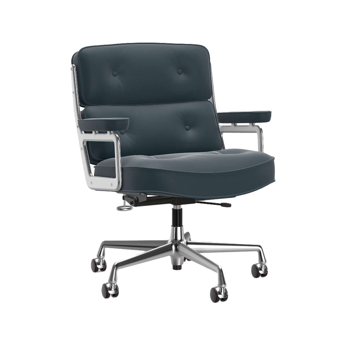 Lobby Chair ES 104 | Smoke Blue 60 Premium Leather