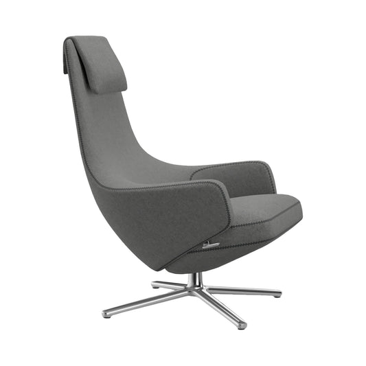 Repos Lounge Chair | Cosy 01 Pebble Grey Wool Upholstery