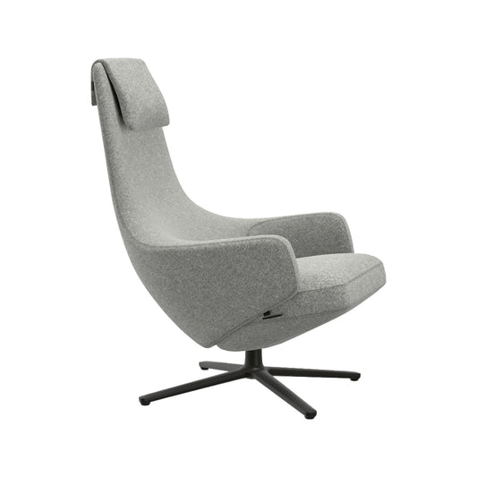Repos Lounge Chair | Nubia 06 Cream and Sierra Grey Fabric Upholstery