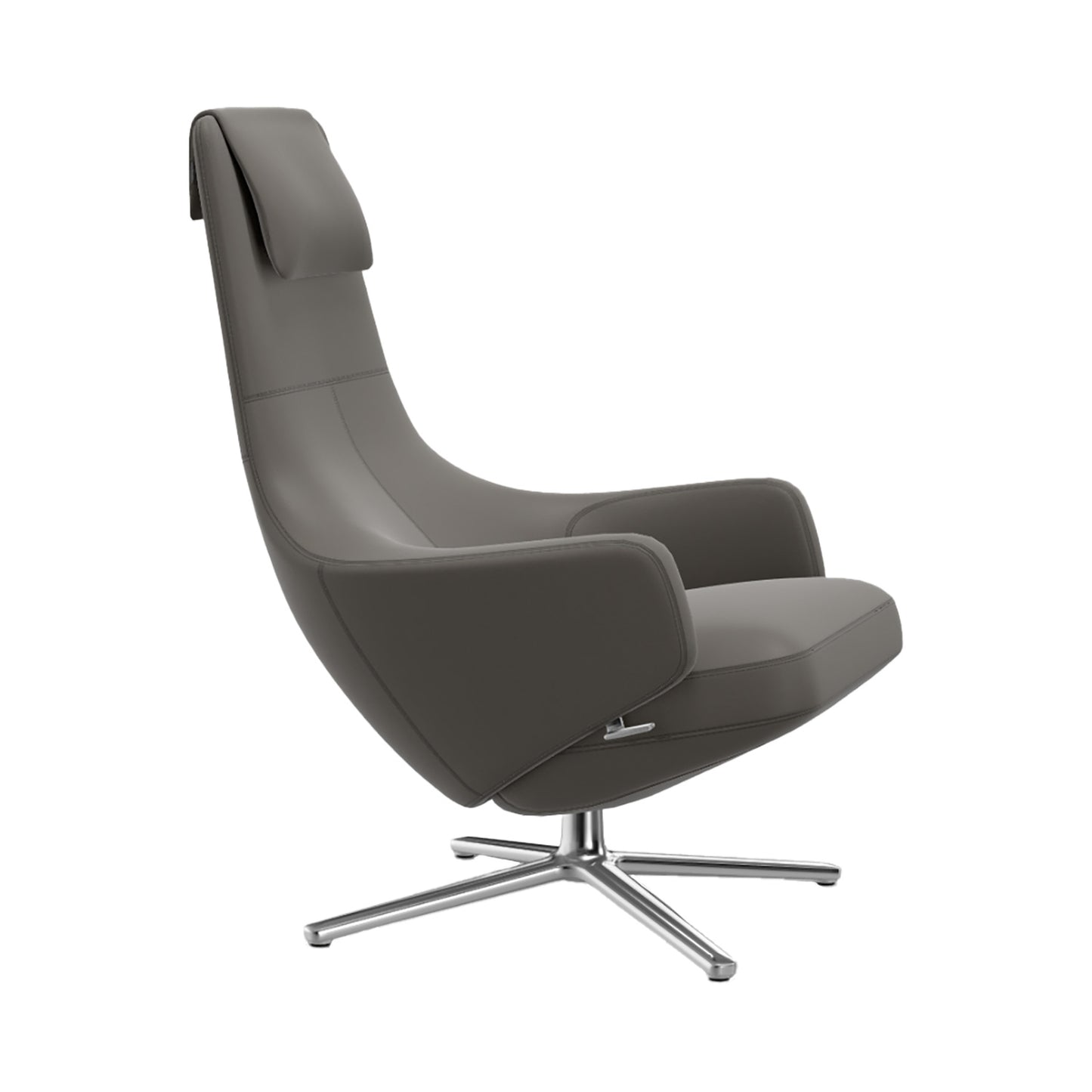 Repos Lounge Chair | Premium Leather Granite 65