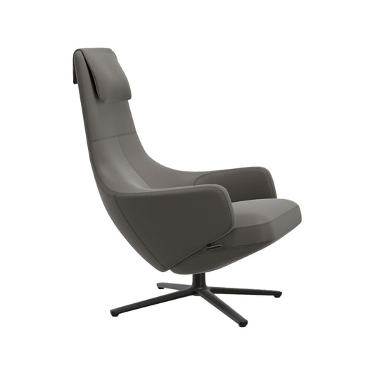 Repos Lounge Chair | Premium Leather Granite 65