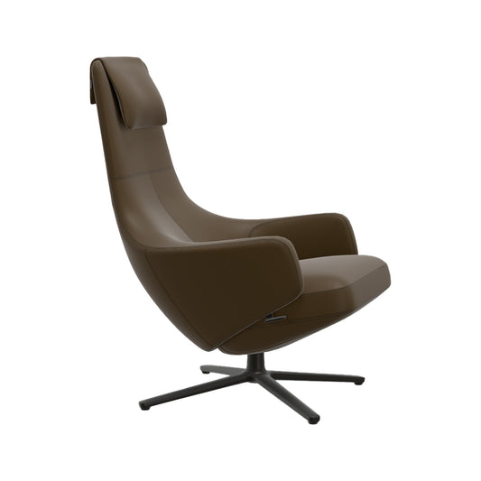 Repos Lounge Chair | Premium Leather Olive 74