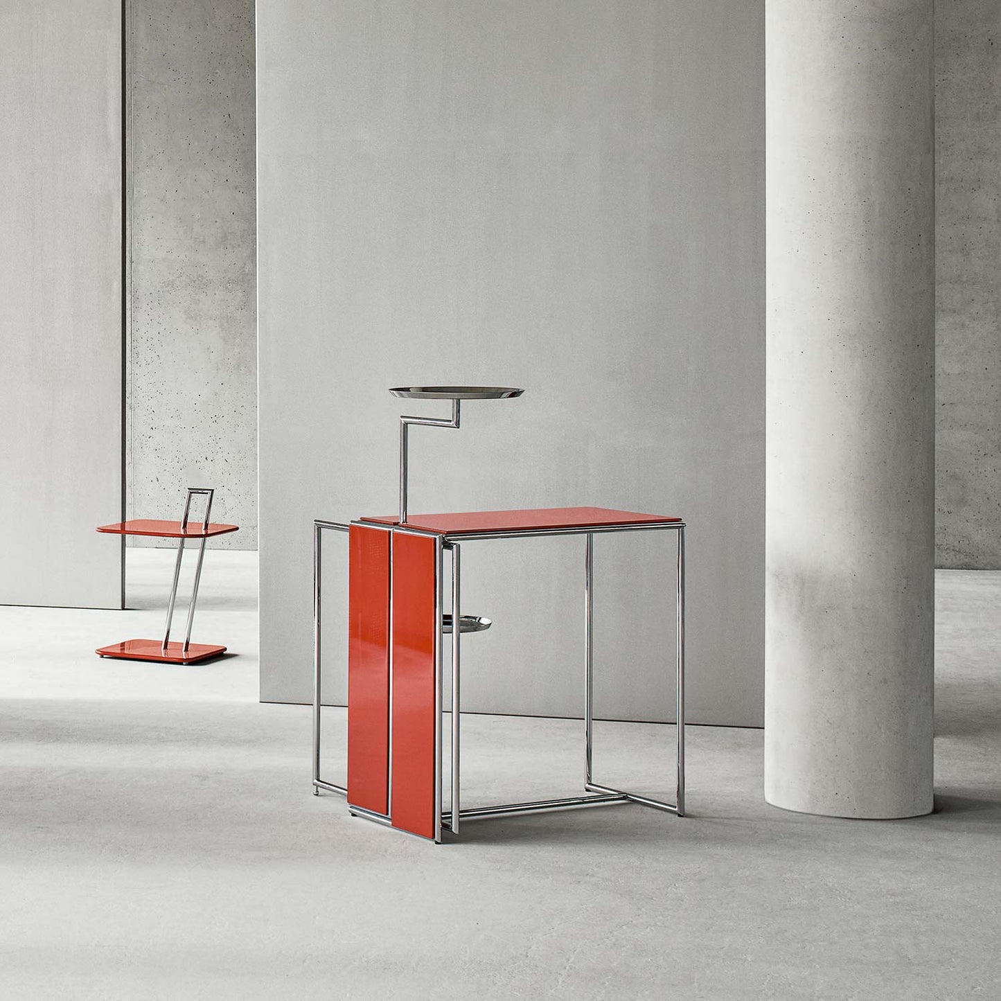 Eileen Gray Rivoli Table | Chinese Red Lacquer