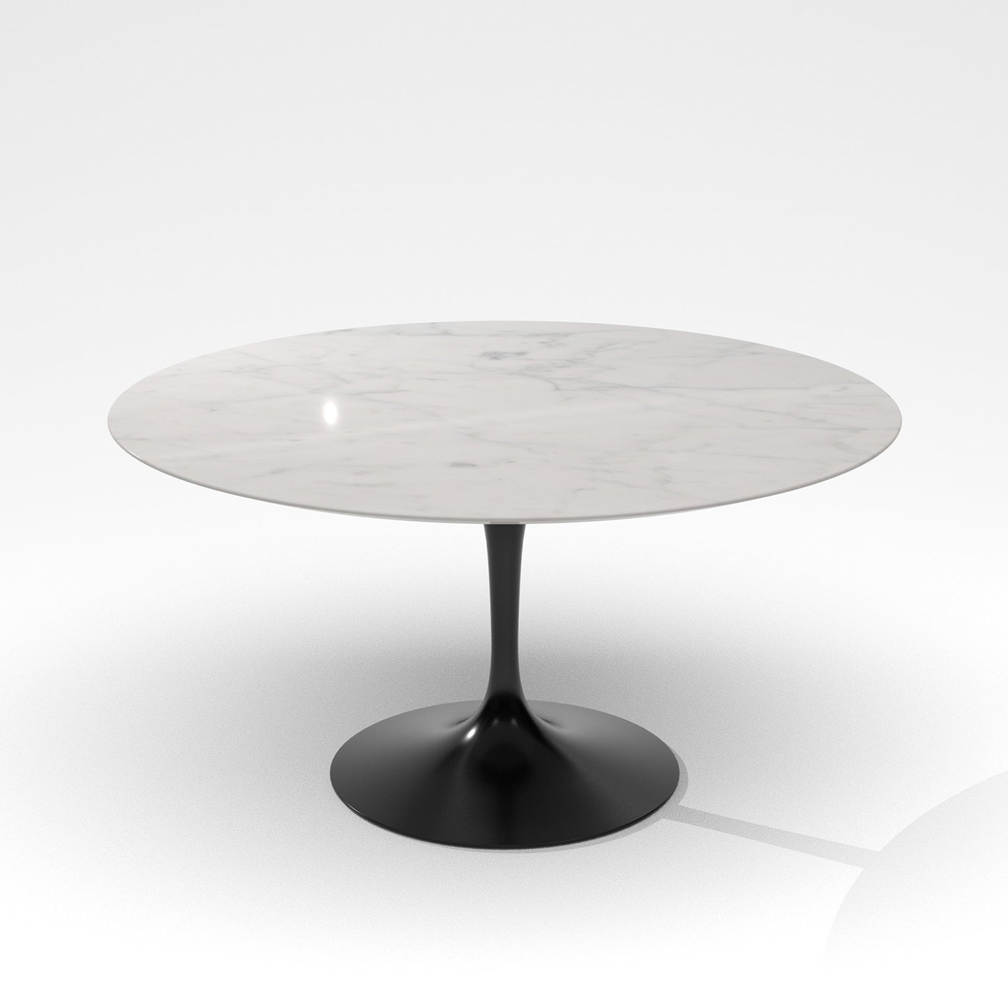 Saarinen Round Dining Table | Grey Statuarietto Marble Top