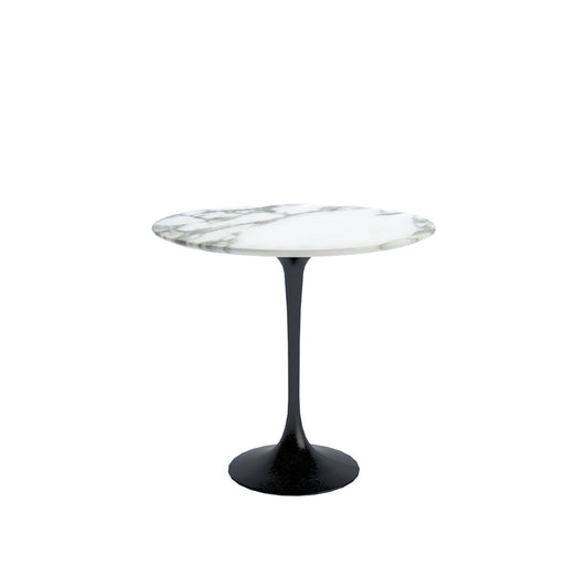 Saarinen Side Table | White Arabescato Marble Top