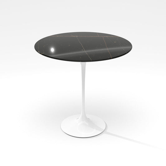 Saarinen Side Table | Sahara Noir Marble Top