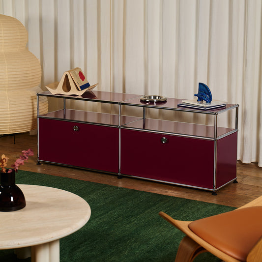 Special Edition USM Haller for Aram Media Unit O2 | Claret Lacquer Panels