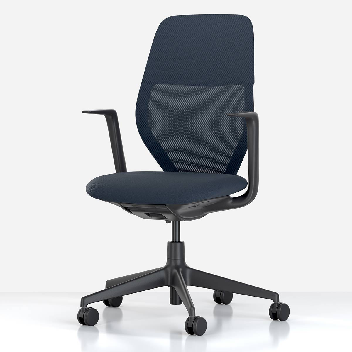 ACX Mesh Office Chair | Dark Blue Grid Knit Black Frame