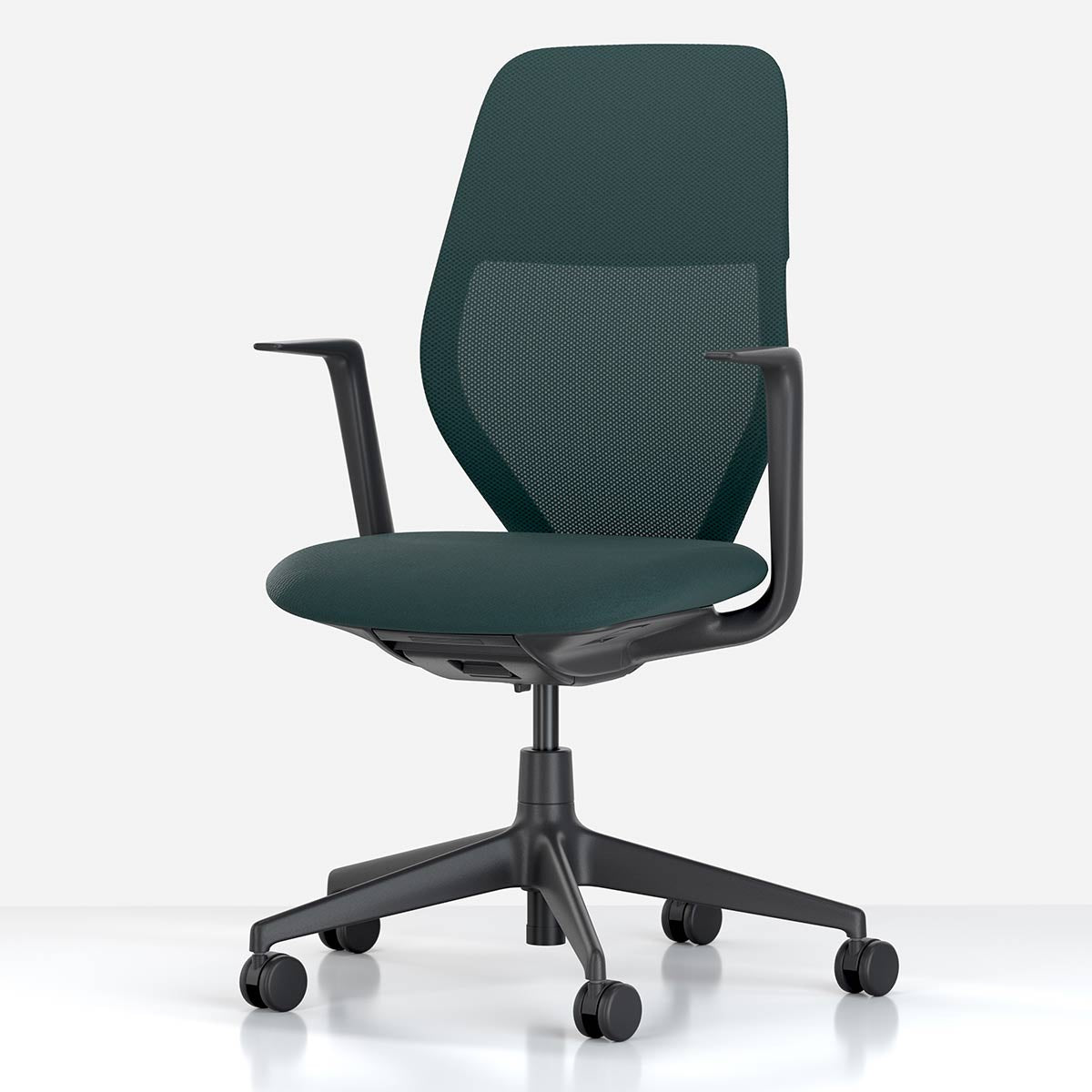 ACX Mesh Office Chair | Pine Green Grid Knit Black Frame