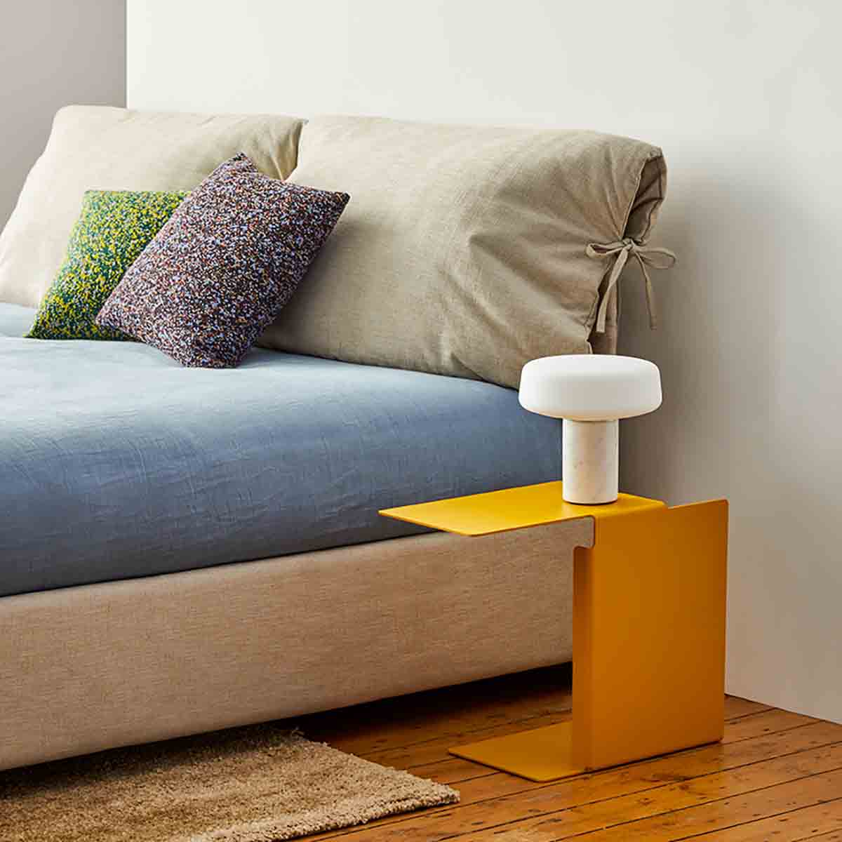 Diana A Table | Honey Yellow Powder Coated Steel