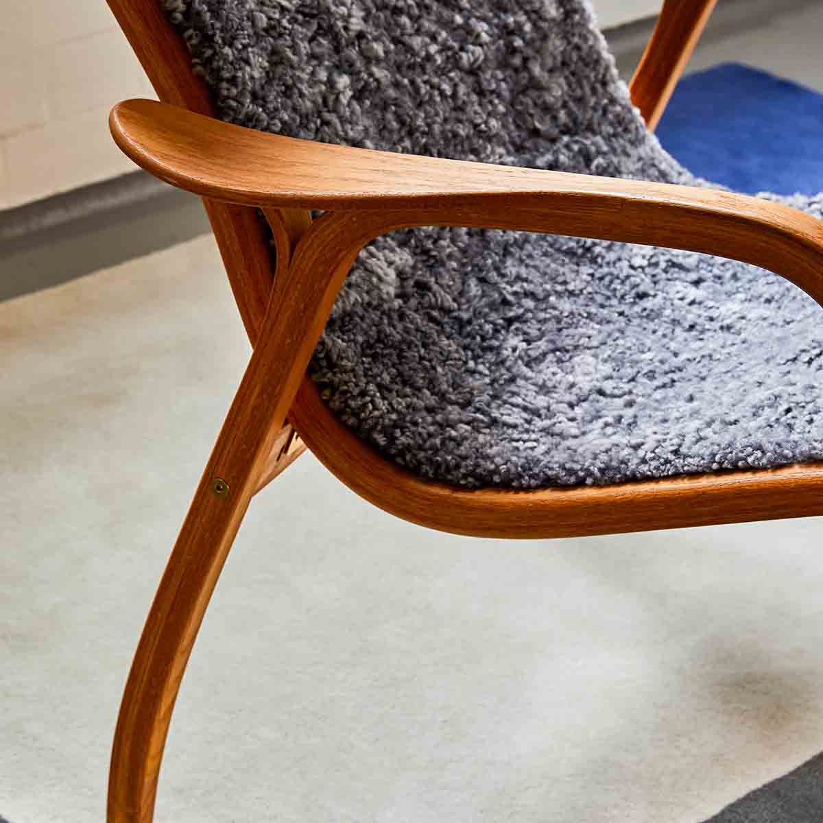 Lamino High Back Chair | Sheepskin Scandi Grey
