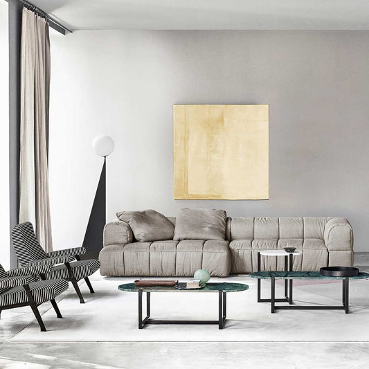 Strips Sofa S3 Configuration | Light Grey Lama 801 Fabric