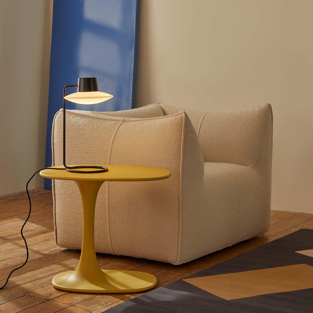 Le Bambole Armchair | Ecru Bormio Fabric Upholstery