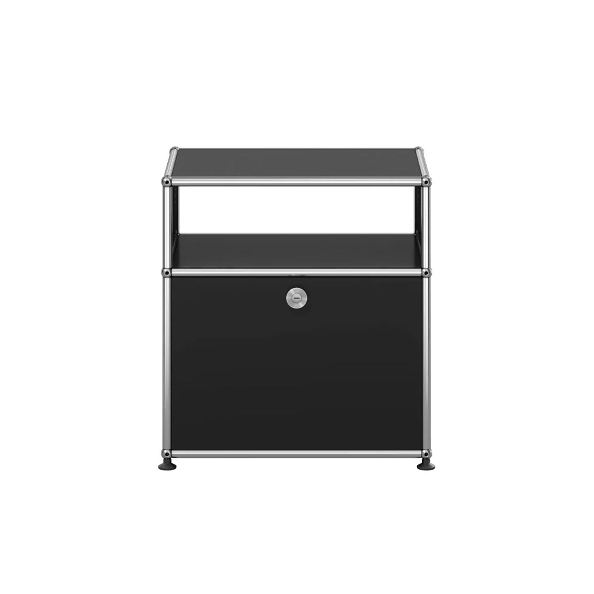 USM Bedside Unit | Graphite Black Lacquer Panels